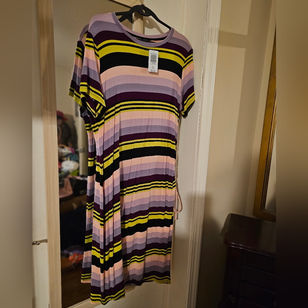 Torrid Purple Casual Sundress Short Sleeve